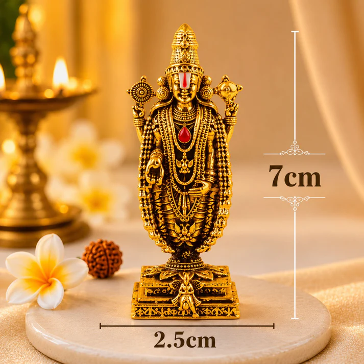 Gold Plated Lord Venkateswara Idol
